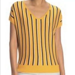 ✨ NEW Philosophy yellow blue stripe top large